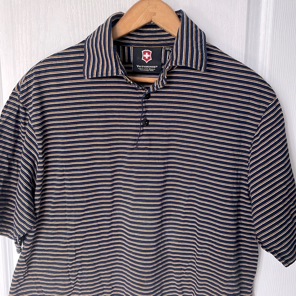 VICTORINOX striped short sleeve polo shirt
